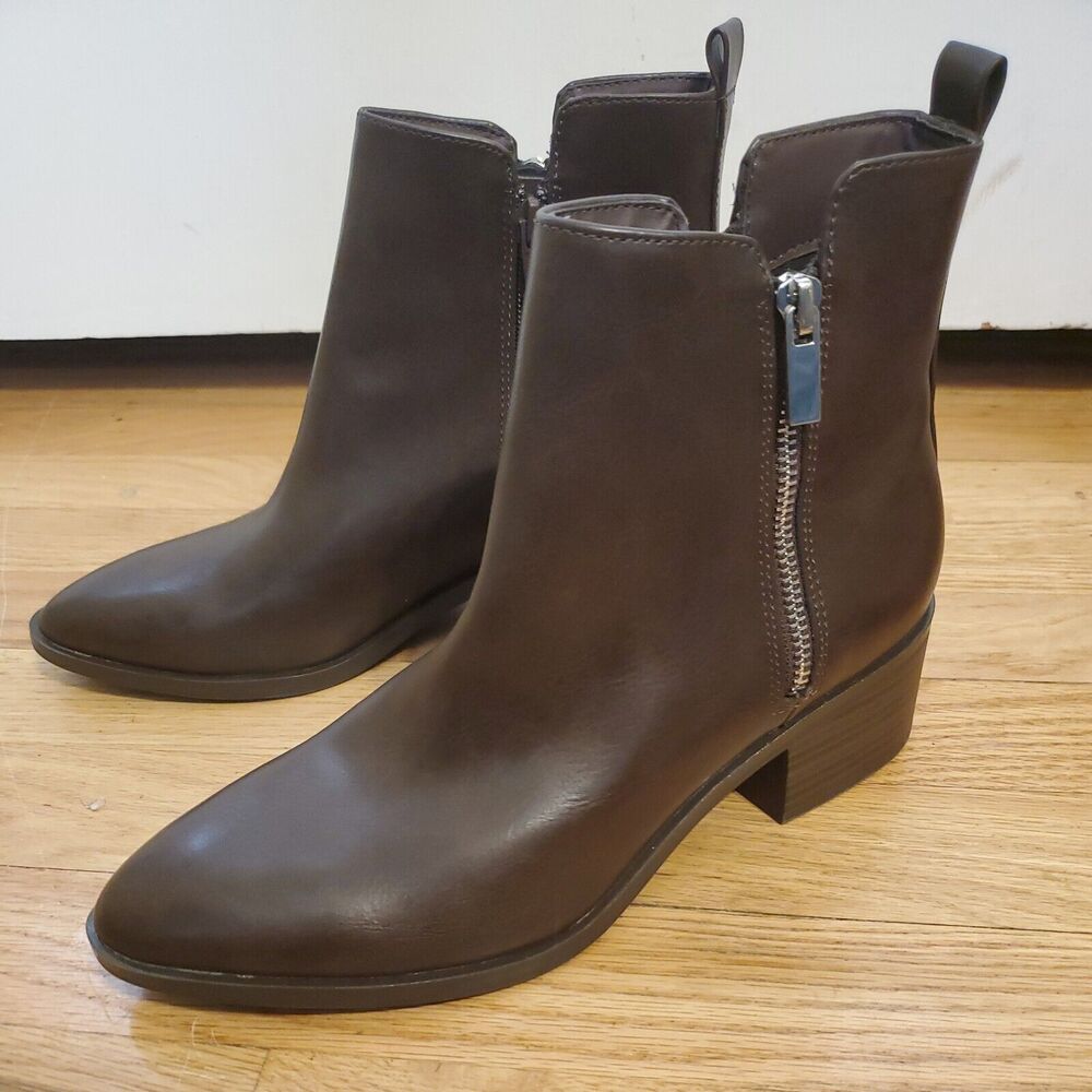 Esprit Tatiana Brown Leather Breathable Comfort Bootie In Brown Size 6.5 NWOT
